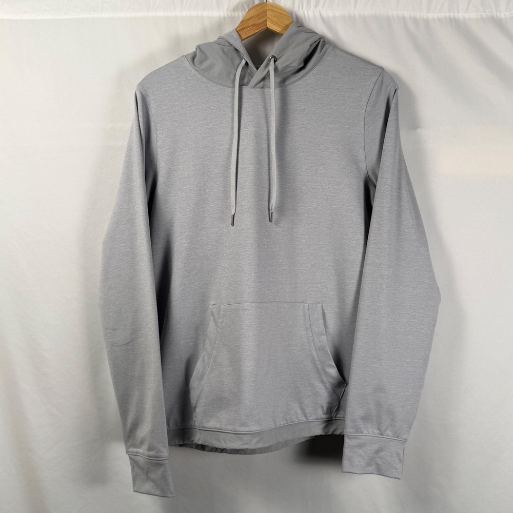 Vuori Mens Sunday Element Hoodie Performance Gray Stretch Pullover Mens S V264